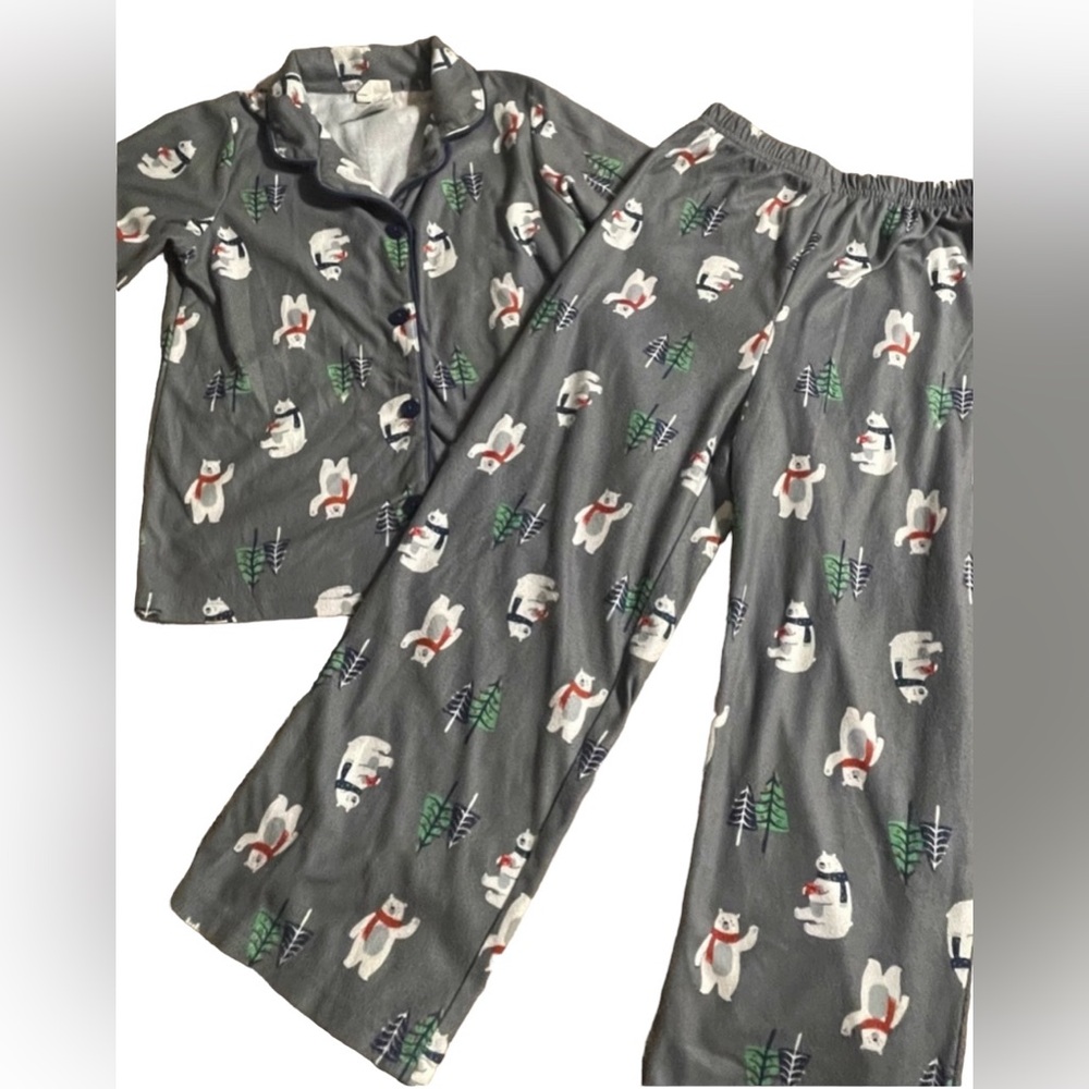 Toast and Jammies Pajama Set Sz S Polar Bears & Trees Christmas Edition